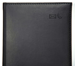 Address Book - Italian PU Leather Black Cover - Size 205 x 140mm-Address Book-Esposti-EL327-1-Executive Retail Ltd