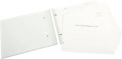 In Loving Memory - Condolence Book - Loose Leaf Inner Page Format - Presentation Boxed - White - Size 265 x 195mm-Condolence Book-Esposti-EL59W-1-Executive Retail Ltd