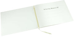 In Memory - Condolence Book - Formal Inner Page Format - Presentation Boxed - White - Size 265 x 195mm-Condolence Book-Esposti-EL52-1-Executive Retail Ltd