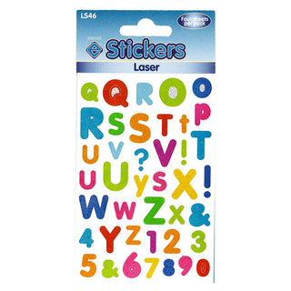 Letters Self Adhesive Laser Novelty Stickers - Pack of 10-Novelty Stickers-Esposti-LS46-10-Executive Retail Ltd