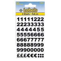 Numbers Stickers 1280 x 9.5mm Black Rub on - 10 Packs Containing 1280 Numbers-Numbers Stickers-Esposti-BL75-10-Executive Retail Ltd