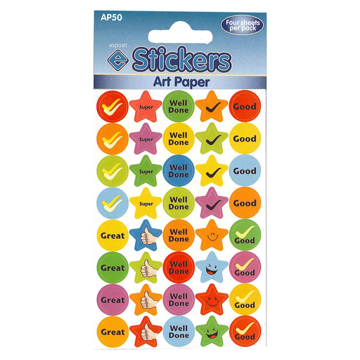 Rewards Self Adhesive Novelty Stickers - Pack of 10