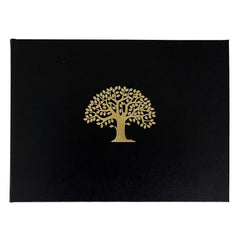 Tree of Life - Condolence Book - Informal Lined Inner Pages - Black-Condolence Book-Esposti-EL63B-1-Executive Retail Ltd