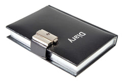 5 Year Undated Lockable Diary - Black - Size 112 x 148mm-Diary-Esposti-EL34-Black-1-Executive Retail Ltd