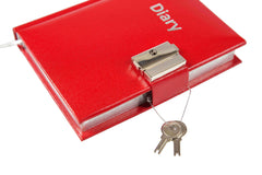 5 Year Undated Lockable Diary - Red - Size 112 x 148mm-Diary-Esposti-EL34-Red-1-Executive Retail Ltd