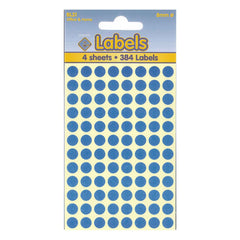 8mm Blue Dot Stickers Self Adhesive Small Colour Coding - 10 Packs Containing 3840 Labels-Dot Stickers-Esposti-BL31-10-Executive Retail Ltd