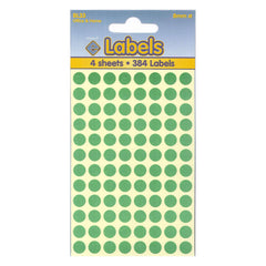 8mm Green Dot Stickers Self Adhesive Small Colour Coding - 10 Packs Containing 3840 Labels-Dot Stickers-Esposti-BL33-10-Executive Retail Ltd
