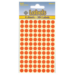 8mm Red Dot Stickers Self Adhesive Small Colour Coding - 10 Packs Containing 3840 Labels-Dot Stickers-Esposti-BL30-10-Executive Retail Ltd
