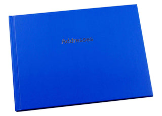 Address Book Landscape - Hardback Cover - Blue - 212 x 156mm-Address Book-Esposti-EL5-Blue-1-Executive Retail Ltd