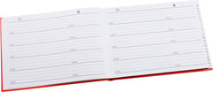 Address Book Landscape - Hardback Cover - Red - 212 x 156mm-Address Book-Esposti-EL5-Red-1-Executive Retail Ltd