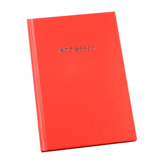 Address Book Large - Hardback Cover - Red - 130 x 196mm-Address Book-Esposti-EL4-Red-1-Executive Retail Ltd