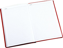 Address Book - PU Leather Cover - Red - Size 131 x 196mm-Address Book-Esposti-EL337-Red-1-Executive Retail Ltd