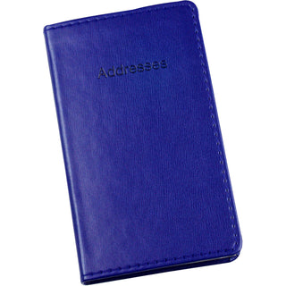 Address Book Slim - Leather PU Cover - Blue - Size 85 x 148mm-Address Book-Esposti-EL336-Blue-1-Executive Retail Ltd
