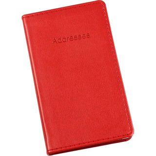 Address Book Slim - Leather PU Cover - Red - Size 85 x 148mm-Address Book-Esposti-EL336-Red-1-Executive Retail Ltd