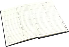 Address Book - Striped Vinyl Paper Cover - Black - Size 135 x 205mm-Address Book-Esposti-EL37-Black-1-Executive Retail Ltd