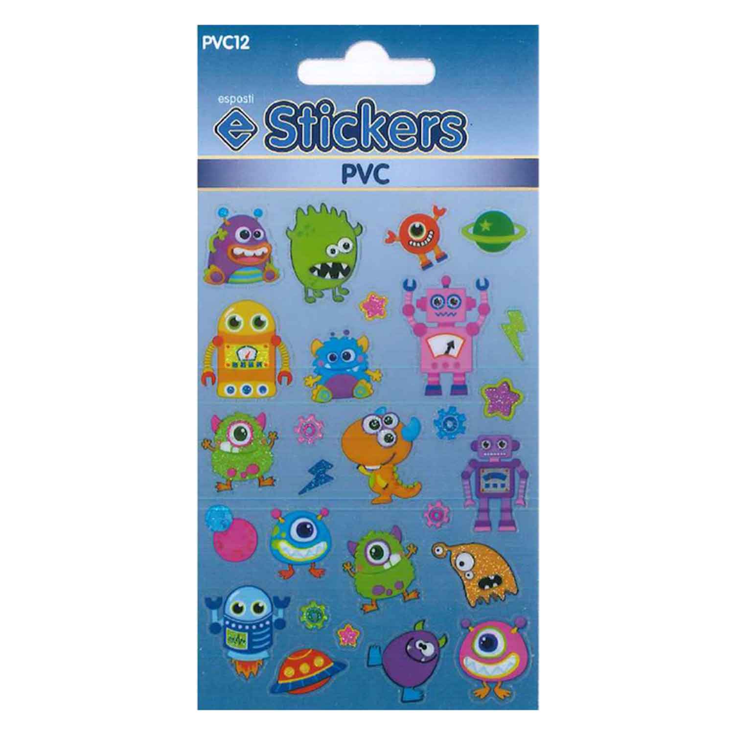 Aliens Self Adhesive PVC Novelty Stickers - Pack of 10