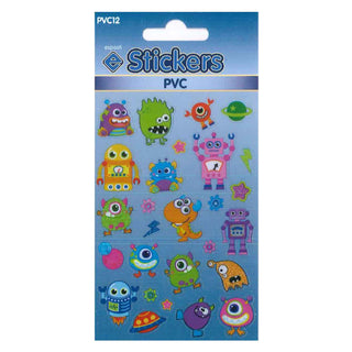 Aliens Self Adhesive PVC Novelty Stickers - Pack of 10-Novelty Stickers-Esposti-PVC12-10-Executive Retail Ltd
