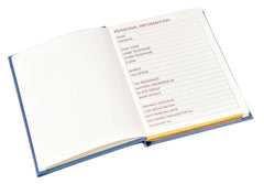 All Occasion Address Book - PU Leather Cover - Light Blue - Size 132 x 180mm-Address Book-Esposti-EL300PU-Blue-1-Executive Retail Ltd