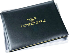 Book of Condolence - Informal Lined Inner Page Format - Presentation Boxed - Black - Size 265 x 195mm-Condolence Book-Esposti-EL60B-1-Executive Retail Ltd