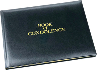 Book of Condolence - Informal Lined Inner Page Format - Presentation Boxed - Black - Size 265 x 195mm-Condolence Book-Esposti-EL60B-1-Executive Retail Ltd