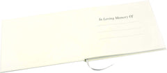 Book of Condolence - Informal Lined Inner Page Format - Presentation Boxed - White - Size 265 x 195mm-Condolence Book-Esposti-EL60W-1-Executive Retail Ltd