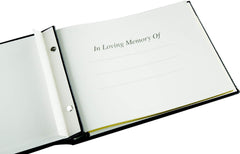 Book of Condolence - Loose Leaf Inner Page Format - Presentation Boxed - Black - Size 265 x 195mm-Condolence Book-Esposti-EL59-1-Executive Retail Ltd