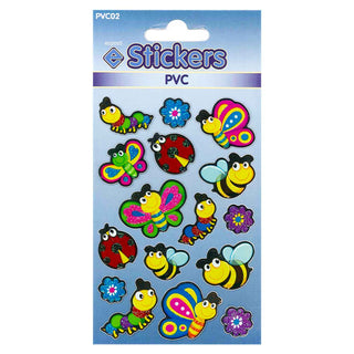 Bugs Self Adhesive PVC Novelty Stickers - Pack of 10-Novelty Stickers-Esposti-PVC02-10-Executive Retail Ltd