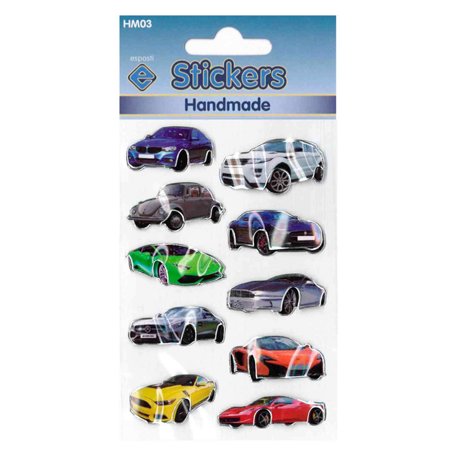 Cars Self Adhesive Handmade Novelty Stickers - Pack of 10