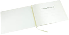 Condolence Book - Formal Inner Page Format - Presentation Boxed - Black/Silver Corners - Size 265 x 195mm-Condolence Book-Esposti-EL47-1-Executive Retail Ltd
