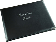 Condolence Book - Formal Inner Page Format - Presentation Boxed - Black/Silver Corners - Size 265 x 195mm-Condolence Book-Esposti-EL47-1-Executive Retail Ltd