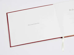 Condolence Book - Informal Inner Page Format - Presentation Boxed - Burgundy - Size 265 x 195mm-Condolence Book-Esposti-EL45BG-1-Executive Retail Ltd