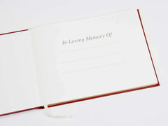 Condolence Book - Informal Inner Page Format - Presentation Boxed - Burgundy - Size 265 x 195mm-Condolence Book-Esposti-EL45BG-1-Executive Retail Ltd
