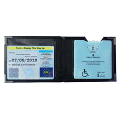 Disabled Blue Badge & Timer Holder - Blank & Discreet PU Leather Cover - Hologram Safe - Black-Disabled Badges-Esposti-DBHB-1-Executive Retail Ltd