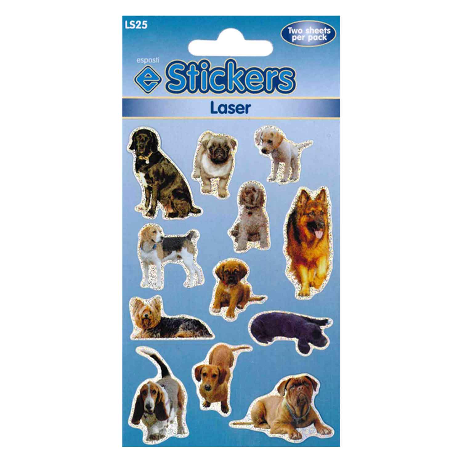 Dogs & Puppies Self Adhesive Laser Novelty Stickers - Pack of 10