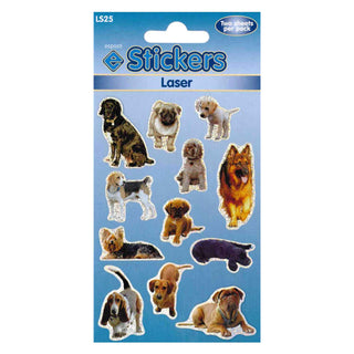 Dogs & Puppies Self Adhesive Laser Novelty Stickers - Pack of 10-Novelty Stickers-Esposti-LS25-10-Executive Retail Ltd