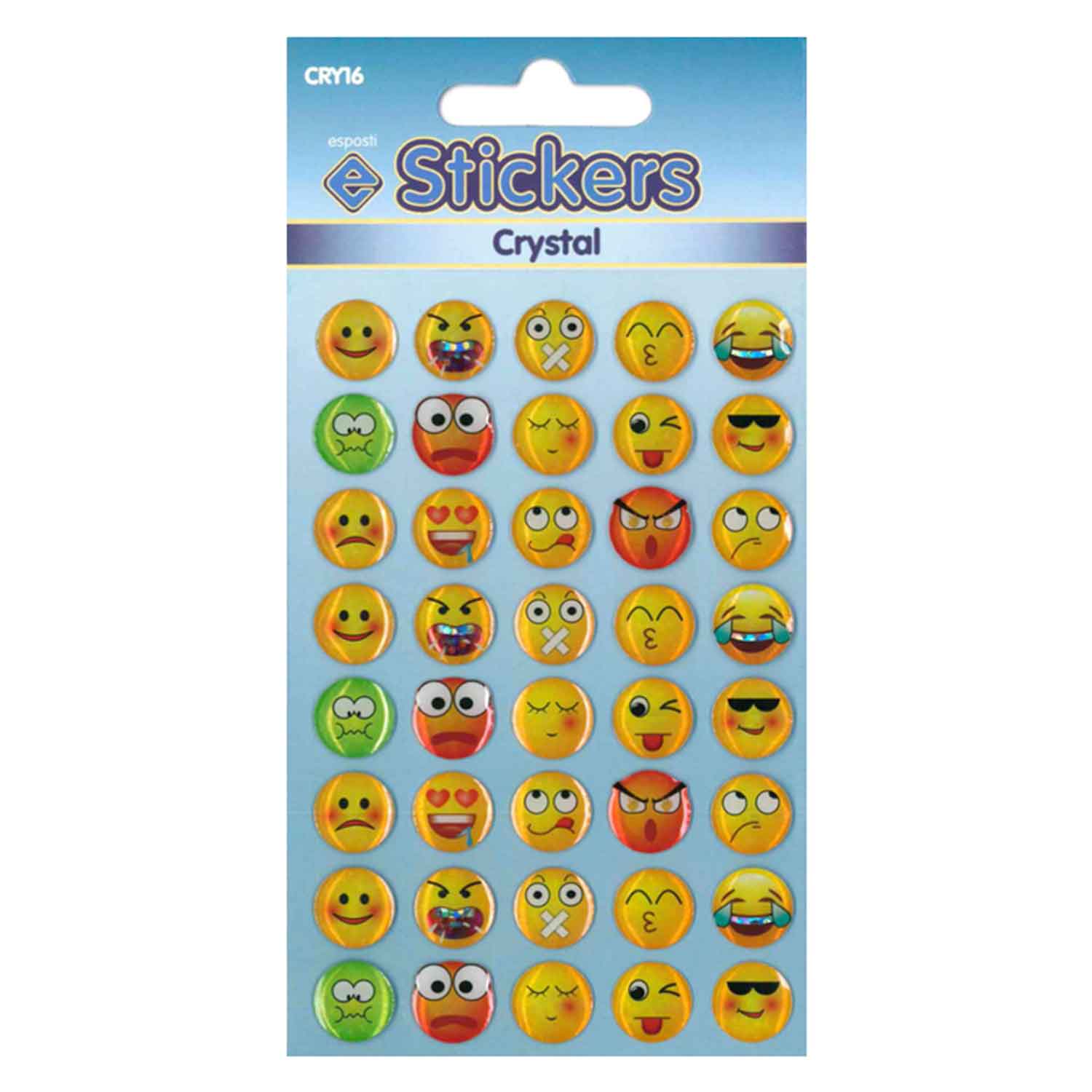 Emoticons Self Adhesive Novelty Stickers - Pack of 10