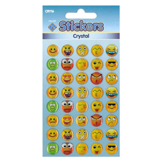 Emoticons Self Adhesive Novelty Stickers - Pack of 10-Novelty Stickers-Esposti-CRY16-10-Executive Retail Ltd
