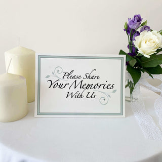 Funeral Memorial Table Sign - For Display at Funerals, Wakes or Crematorium - Size 20.7cm x 14.5cm-Funeral Table Sign-Esposti-EL65-Free-1-Executive Retail Ltd