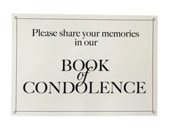 Funeral Memorial Table Sign - For Display at Funerals, Wakes or Crematorium - Size 20.7cm x 14.5cm-Funeral Table Sign-Esposti-EL66-1-Executive Retail Ltd