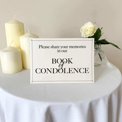 Funeral Memorial Table Sign - For Display at Funerals, Wakes or Crematorium - Size 20.7cm x 14.5cm-Funeral Table Sign-Esposti-EL66-Free-1-Executive Retail Ltd