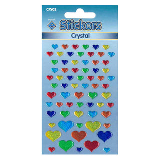 Hearts Self Adhesive Novelty Stickers - Pack of 10-Novelty Stickers-Esposti-CRY02-10-Executive Retail Ltd