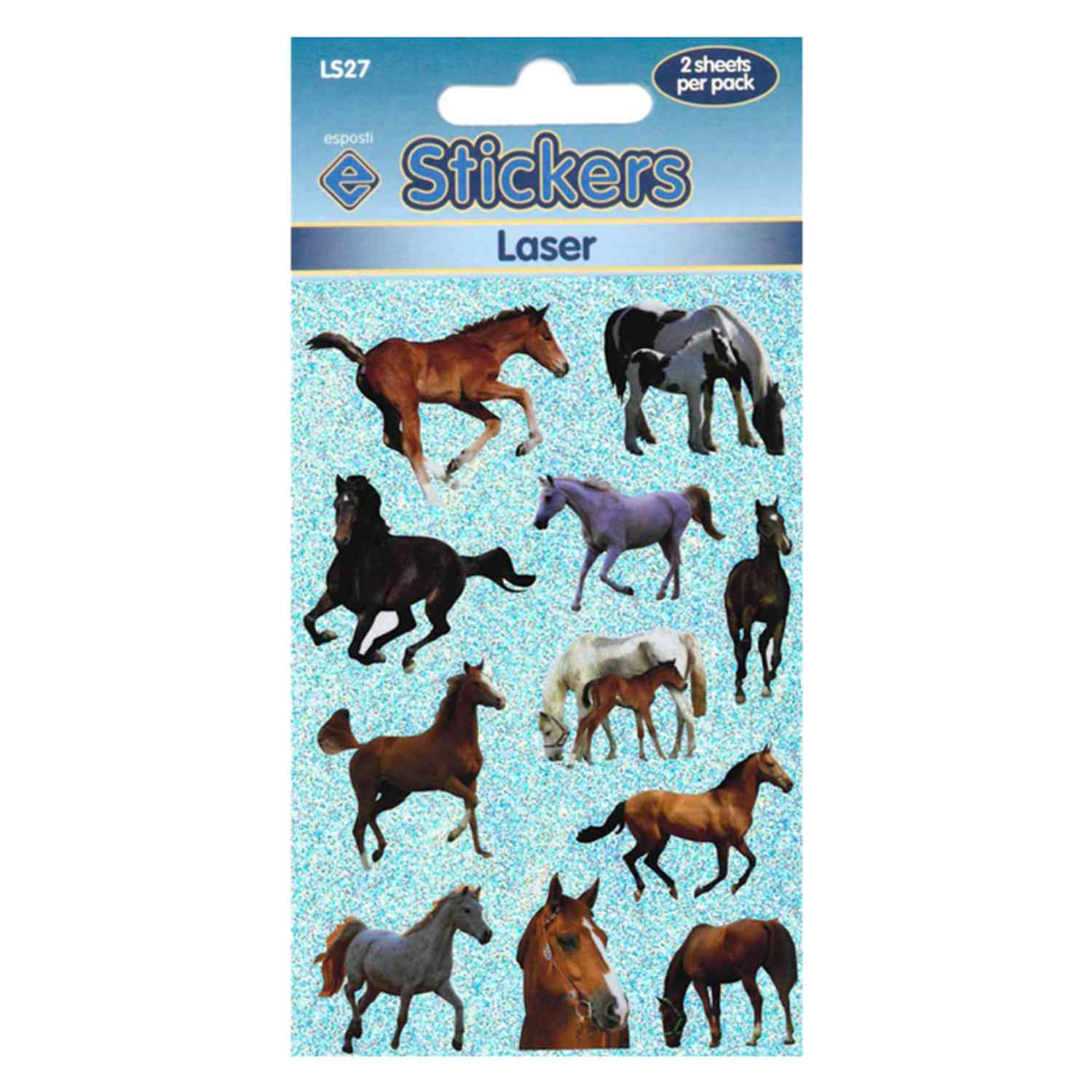 Horses Self Adhesive Laser Novelty Stickers - Pack of 10
