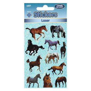 Horses Self Adhesive Laser Novelty Stickers - Pack of 10-Novelty Stickers-Esposti-LS27-10-Executive Retail Ltd