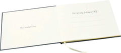 In Loving Memory Condolence Book - Informal Lined Inner Page Format - Presentation Boxed - Black - Size 265 x 195mm-Condolence Book-Esposti-EL50-1-Executive Retail Ltd