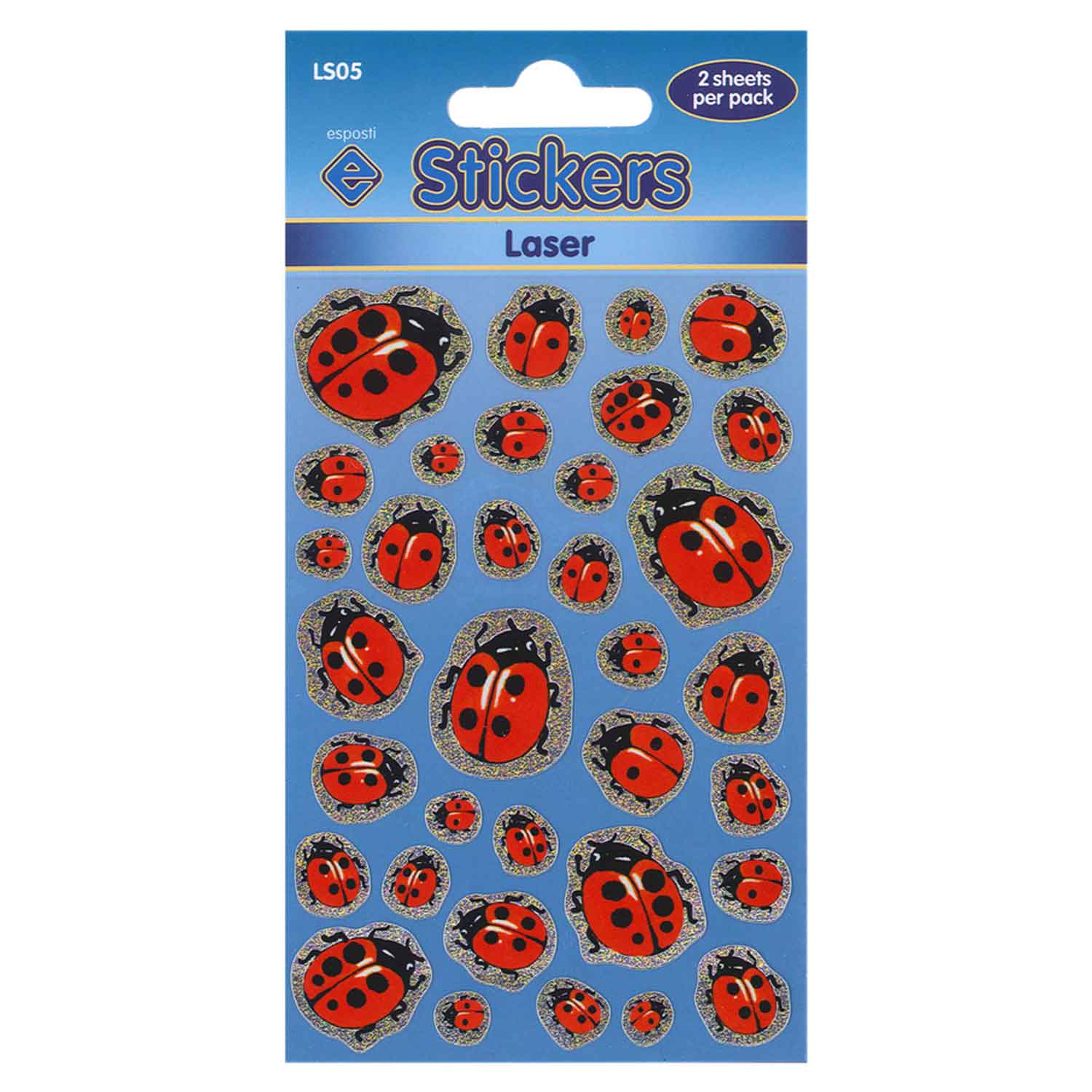 Ladybirds Self Adhesive Laser Novelty Stickers - Pack of 10