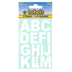 Letters Stickers 340 x 24mm White Vinyl Large Alphabet Self Adhesive - 10 Packs Containing 340 Sticky Letters-Letters Stickers-Esposti-BL78-10-Executive Retail Ltd