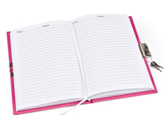 Lockable Journal Undated A5 - Linen Cover - Pink-Diary-Esposti-EL33-Pink-1-Executive Retail Ltd