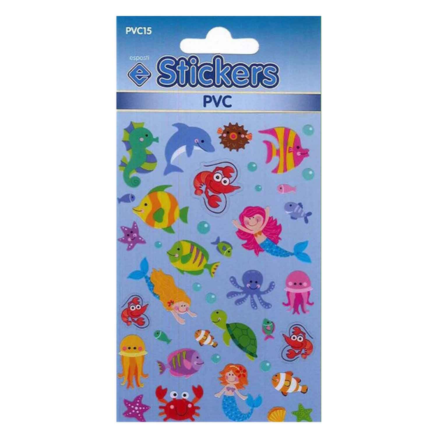 Mermaid Self Adhesive PVC Novelty Stickers - Pack of 10