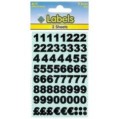 Numbers Stickers 1280 x 9.5mm Black Vinyl Self Adhesive - 10 Packs Containing 1280 Sticky Numbers-Numbers Stickers-Esposti-BL73-10-Executive Retail Ltd
