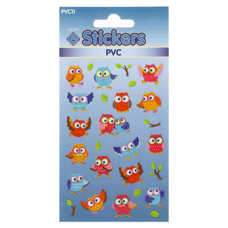 Owls Self Adhesive PVC Novelty Stickers - Pack of 10-Novelty Stickers-Esposti-PVC11-10-Executive Retail Ltd
